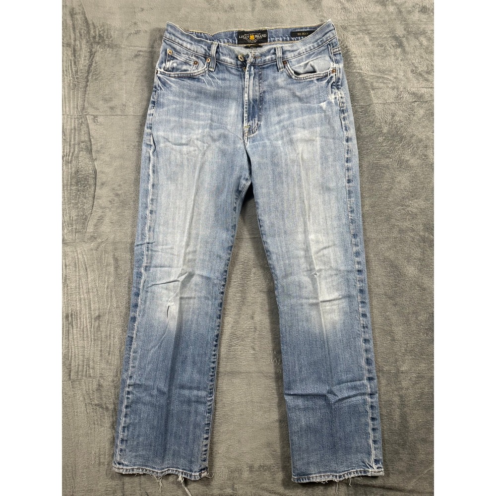 Lucky Brand 181 Jean Light Wash Straight Leg Denim Jeans 33x30 Blue
